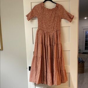 Rust Floral Maxi Dress